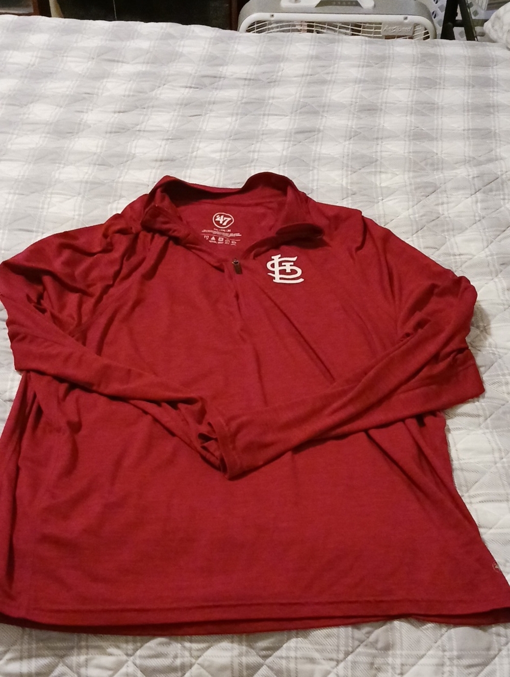 47 Men’s St. Louis Cardinals Red Quarter-Zip Pullover